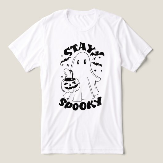 Bleibe Spooky Ghost Tri-Blend Shirt (Design Vorderseite)