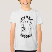 Bleibe Spooky Ghost Tri-Blend Shirt (Vorderseite)