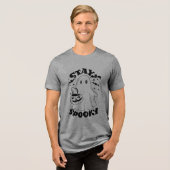 Bleibe Spooky Ghost Tri-Blend Shirt (Vorderseite voll)