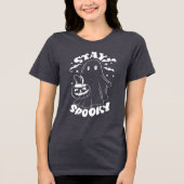 Bleibe Spooky Ghost Tri-Blend Shirt (Vorderseite)