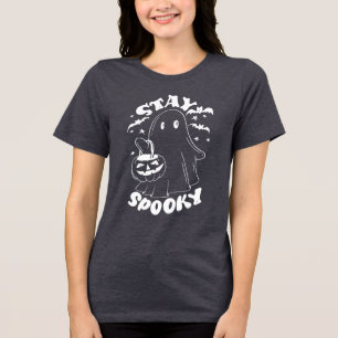 Bleibe Spooky Ghost Tri-Blend Shirt