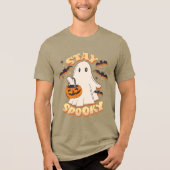 Bleibe Spooky Ghost Tri-Blend Shirt (Vorderseite)