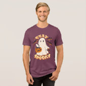 Bleibe Spooky Ghost Tri-Blend Shirt (Vorderseite voll)