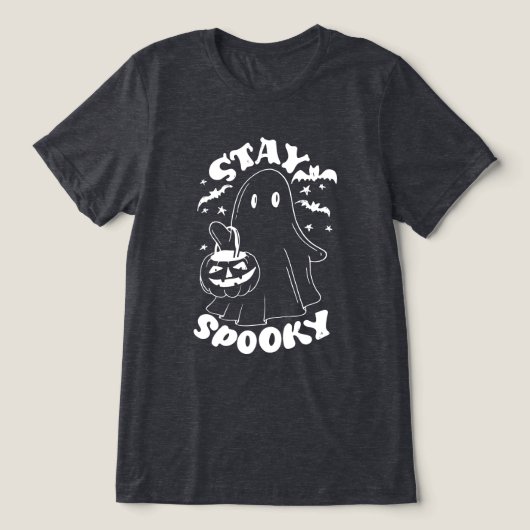 Bleibe Spooky Ghost Tri-Blend Shirt (Design Vorderseite)