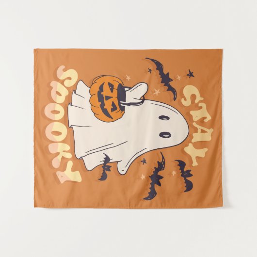 Bleibe Spooky Ghost Wandteppich (Vorderseite (Horizontal))