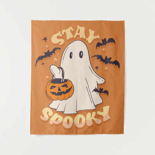 Bleibe Spooky Ghost Wandteppich (Vorderseite)