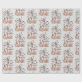 Bleibe Spooky Graveyard Skeleton Graues Halloween Geschenkpapier (Flach)