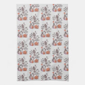 Bleibe Spooky Graveyard Skeleton Graues Halloween Geschirrtuch (Vertikal)