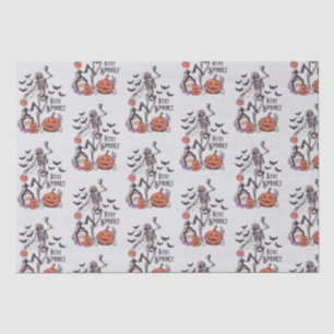 Bleibe Spooky Graveyard Skeleton Graues Halloween Seidenpapier