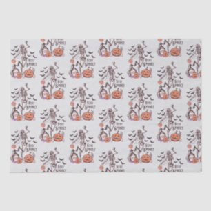 Bleibe Spooky Graveyard Skeleton Graues Halloween Seidenpapier