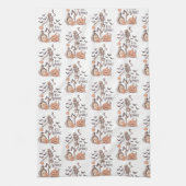 Bleibe Spooky Graveyard Skeleton White Halloween Geschirrtuch (Vertikal)