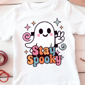 Bleibe Spooky Groovy Ghost Retro Pastel Halloween Baby Strampler