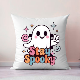 Bleibe Spooky Groovy Ghost Retro Pastel Halloween Kissen