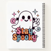 Bleibe Spooky Groovy Ghost Retro Pastel Halloween Notizblock (Rückseite)