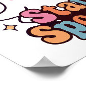 Bleibe Spooky Groovy Ghost Retro Pastel Halloween Poster (Ecke)