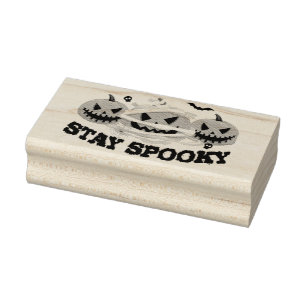 Bleibe Spooky Gummistempel