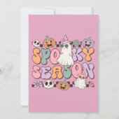 Bleibe Spooky Halloween erster Geburtstag Einladung (Rückseite)