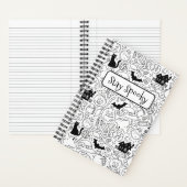 Bleibe Spooky Halloween Illustration Notizblock (Innen)