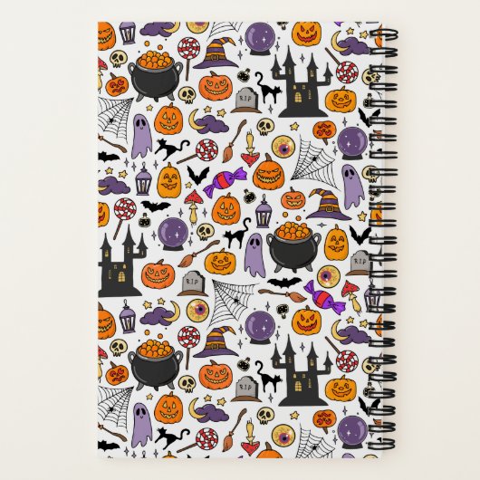 Bleibe Spooky Halloween Illustration Notizblock (Rückseite)
