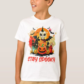 Bleibe Spooky Halloween Kids T-Shirt