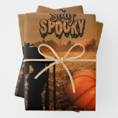 Bleibe Spooky Halloween Night Old Hexe, Pumpkins Geschenkpapier Set (Beispiel)