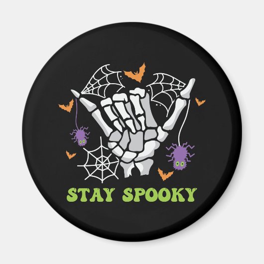Bleibe Spooky Halloween Skeleton Hand Magnet (Vorne)