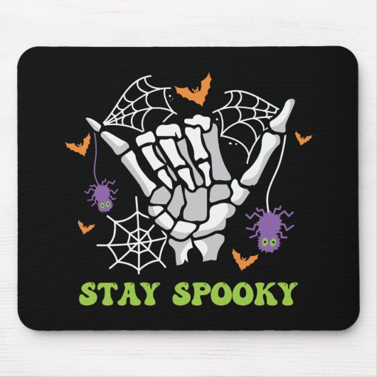 Bleibe Spooky Halloween Skeleton Hand Mousepad (Vorne)
