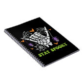 Bleibe Spooky Halloween Skeleton Hand Notizblock (Rechte Seite)