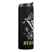 Bleibe Spooky Halloween Skeleton Hand Thermosbecher (Nach links gedreht)