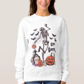 Bleibe Spooky Halloween Skeleton Spider Bat Pumpki Sweatshirt (Vorderseite)