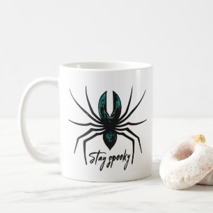 Bleibe Spooky Halloween Spider Kaffeetasse