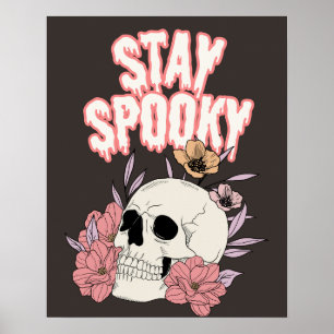 Bleibe Spooky Halloween Thema Wall Art Decor Poste Poster