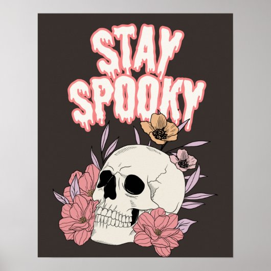 Bleibe Spooky Halloween Thema Wall Art Decor Poste Poster (Vorne)
