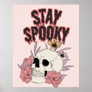 Bleibe Spooky Halloween Thema Wall Art Decor Poste Poster