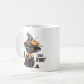 Bleibe Spooky - Hexenhutkatze Kaffeetasse (Vorderseite Links)
