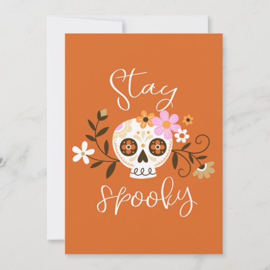 Bleibe Spooky Karte (Vorderseite)