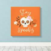 Bleibe Spooky Leinwanddruck (Insitu (Holzboden))