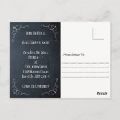 Bleibe Spooky Meine Freunde Skull Halloween Einlad Postkarte (Rückseite)