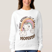 Bleibe Spooky Momster Eyeballs Halloween Sweatshirt (Vorderseite)