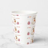 Bleibe Spooky Niedlich Ghost & Pumpkin Halloween-P Pappbecher (Rechts)