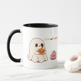 Bleibe Spooky Niedlich Ghost & Pumpkin Halloween-P Tasse