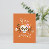 Bleibe Spooky Postkarte (Stehend Vorderseite)