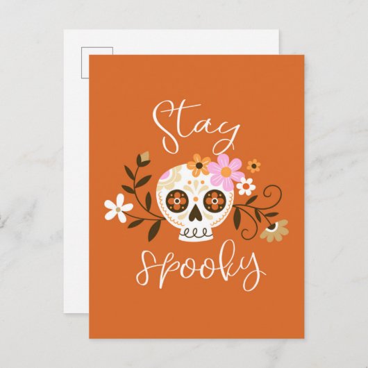 Bleibe Spooky Postkarte (Vorne/Hinten)