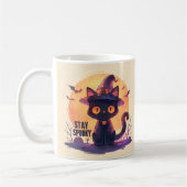 Bleibe Spooky - Pumpkin Moon Cat Kaffeetasse (Links)