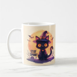 Bleibe Spooky - Pumpkin Moon Cat Kaffeetasse