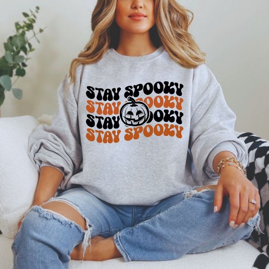 Bleibe Spooky Pumpkin Patch Halloween Sweatshirt