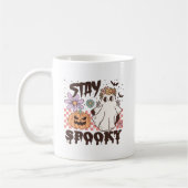 Bleibe Spooky Retro Groovy Halloween Kaffeetasse (Links)