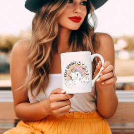 Bleibe Spooky Retro Groovy Halloween Kaffeetasse