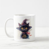 Bleibe Spooky - Schwarze Wasserfarbe in Hexenhut Kaffeetasse (Links)