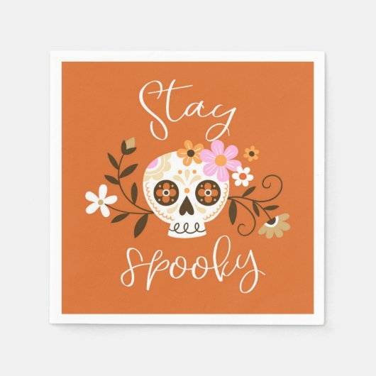 Bleibe Spooky Serviette (Vorderseite)